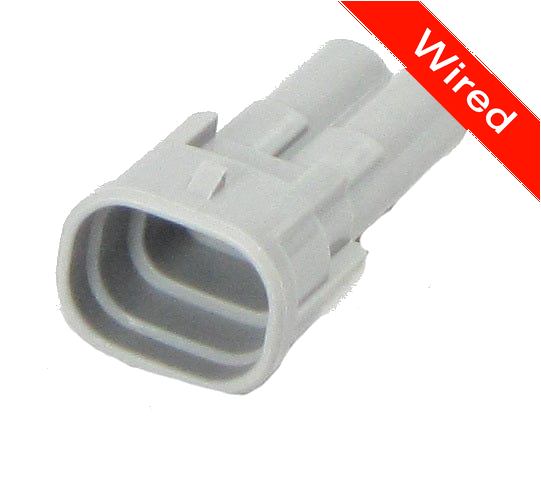 2 Pin Male connector with 10cm wires | PRCW2-0078-A