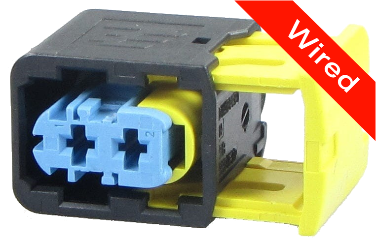 [PRCW2-0090-B] 2 Pins Female connector with 10 cm wires | PRCW2-0090-B