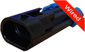 2 Pin Male connector with 10cm wires | PRCW2-0096-A