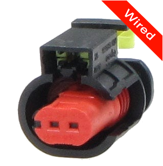 2 Pin Female connector with 10cm wires | PRCW2-0101-B