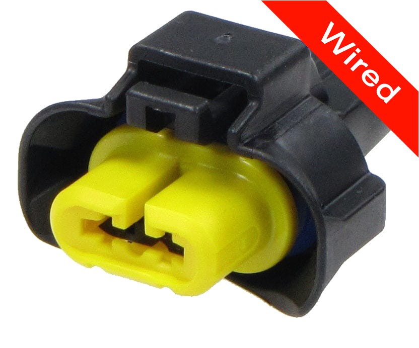 2 Pin Female connector with 10cm wires | PRCW2-0102-B