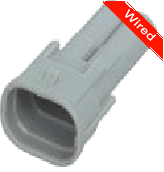 2 Pin Male connector with 10cm wires | PRCW2-0107-A