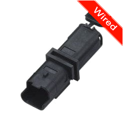 2 Pin Male connector with 10cm wires | PRCW2-0114-A