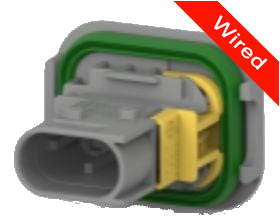 2 Pin Male connector with 10cm wires | PRCW2-0122-A