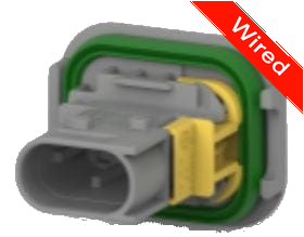 2 Pins Male connector with 10 cm wires | PRCW2-0122-A