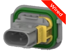 2 Pins Male connector with 10 cm wires | PRCW2-0122-A