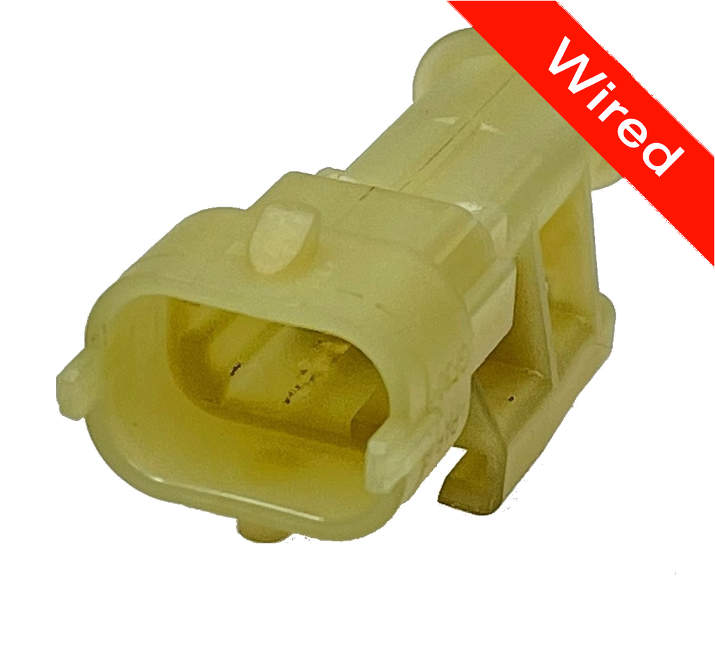 2 Pin Male connector with 10cm wires | PRCW2-0123-A
