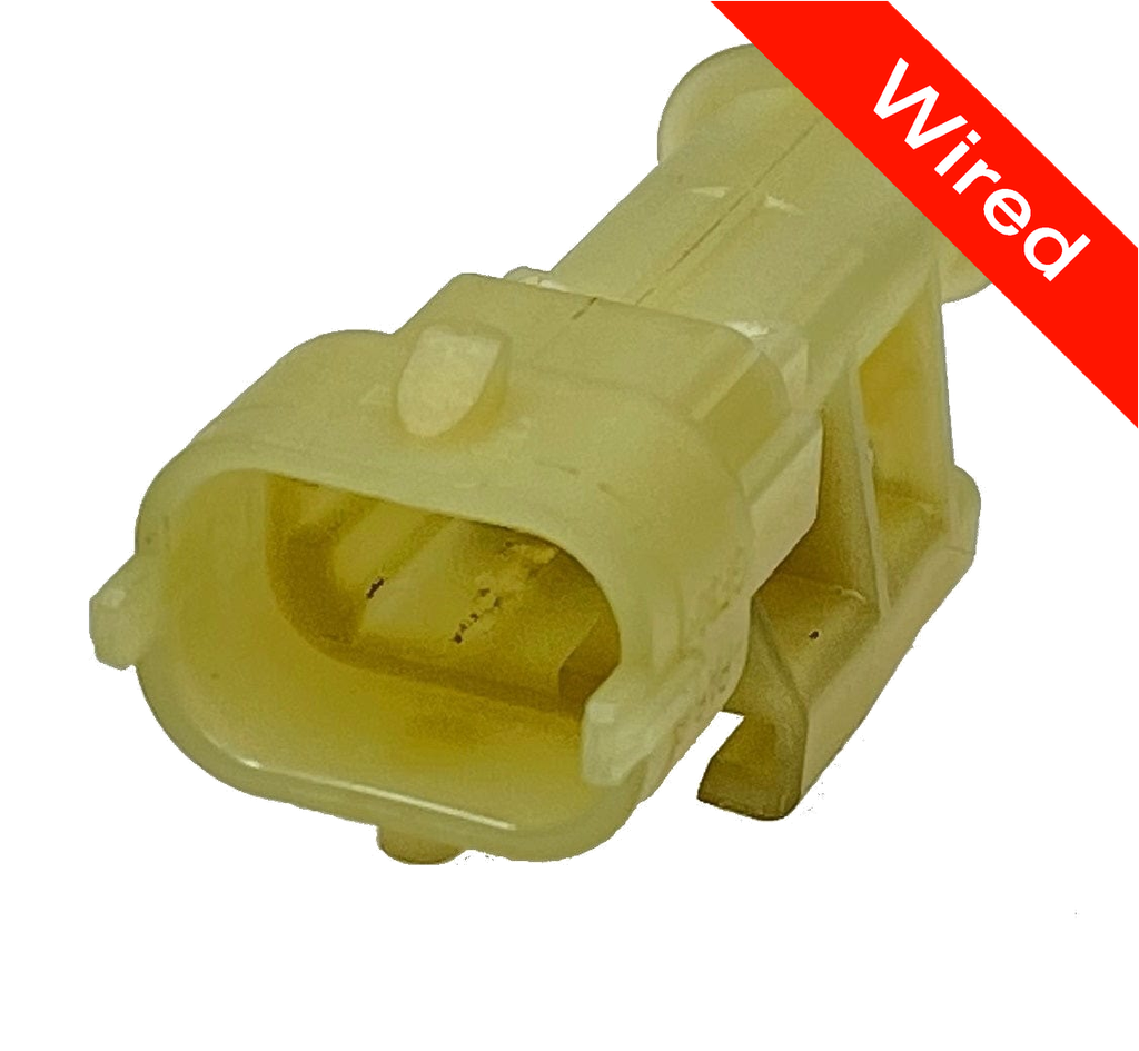2 Pin Male connector with 10cm wires PRCW2-0123-A