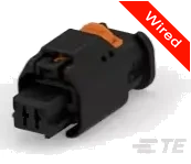 2 Pins Female connector with 10 cm wires | PRCW2-0166-B