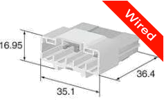 20 Pins Male connector with 10 cm wires | PRCW20-0002-A
