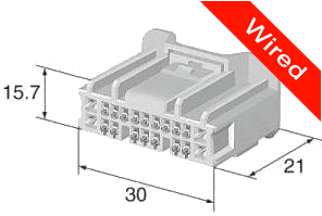 [PRCW20-0002-B] 20 Pin Female connector with 10cm wires | PRCW20-0002-B