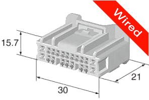 [PRCW20-0002-B] 20 Pins Female connector with 10 cm wires | PRCW20-0002-B
