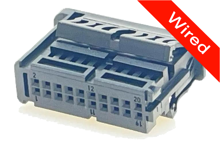 20 Pins Female connector with 10 cm wires | PRCW20-0013-B