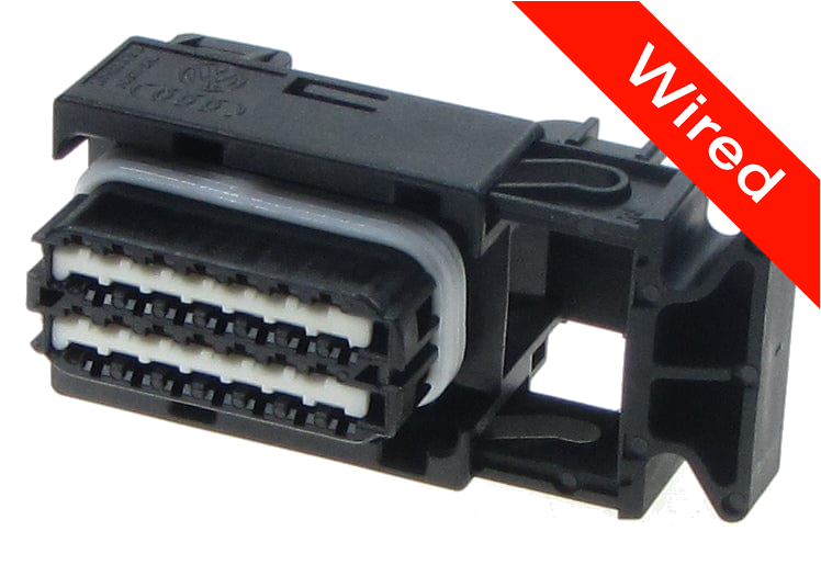 28 Pins Female connector with 10 cm wires | PRCW28-0001-B