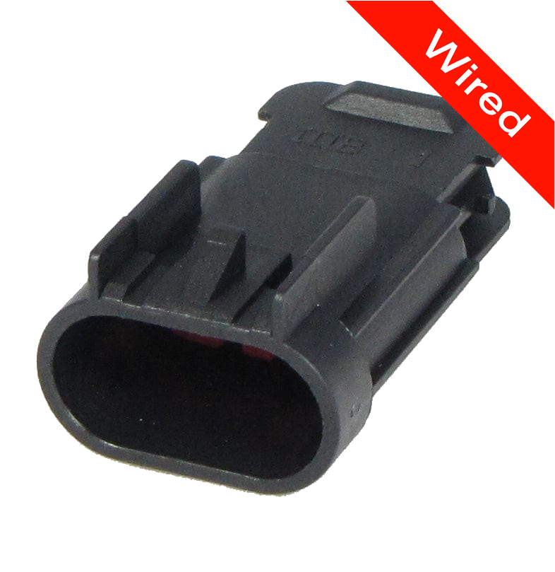 3 Pin Male connector with 10cm wires PRCW3-0043-A