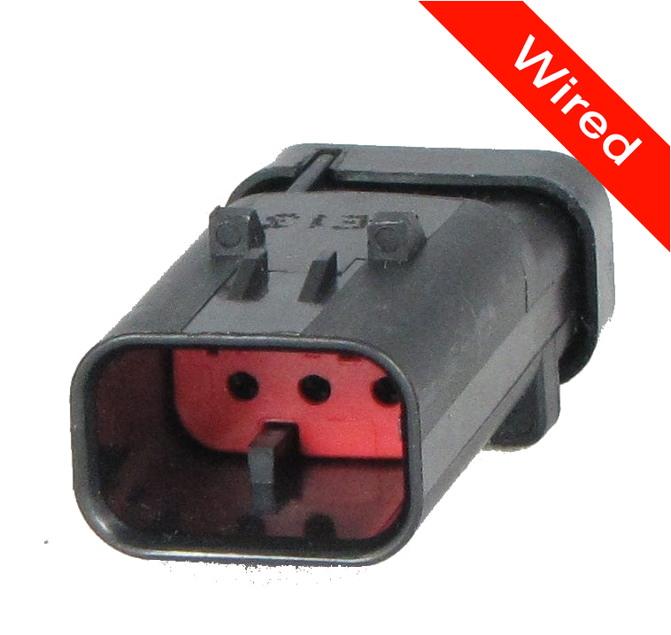 3 Pin Male connector with 10cm wires PRCW3-0045-A