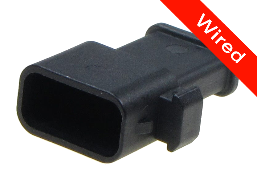 3 Pin Male connector with 10cm wires PRCW3-0061-A