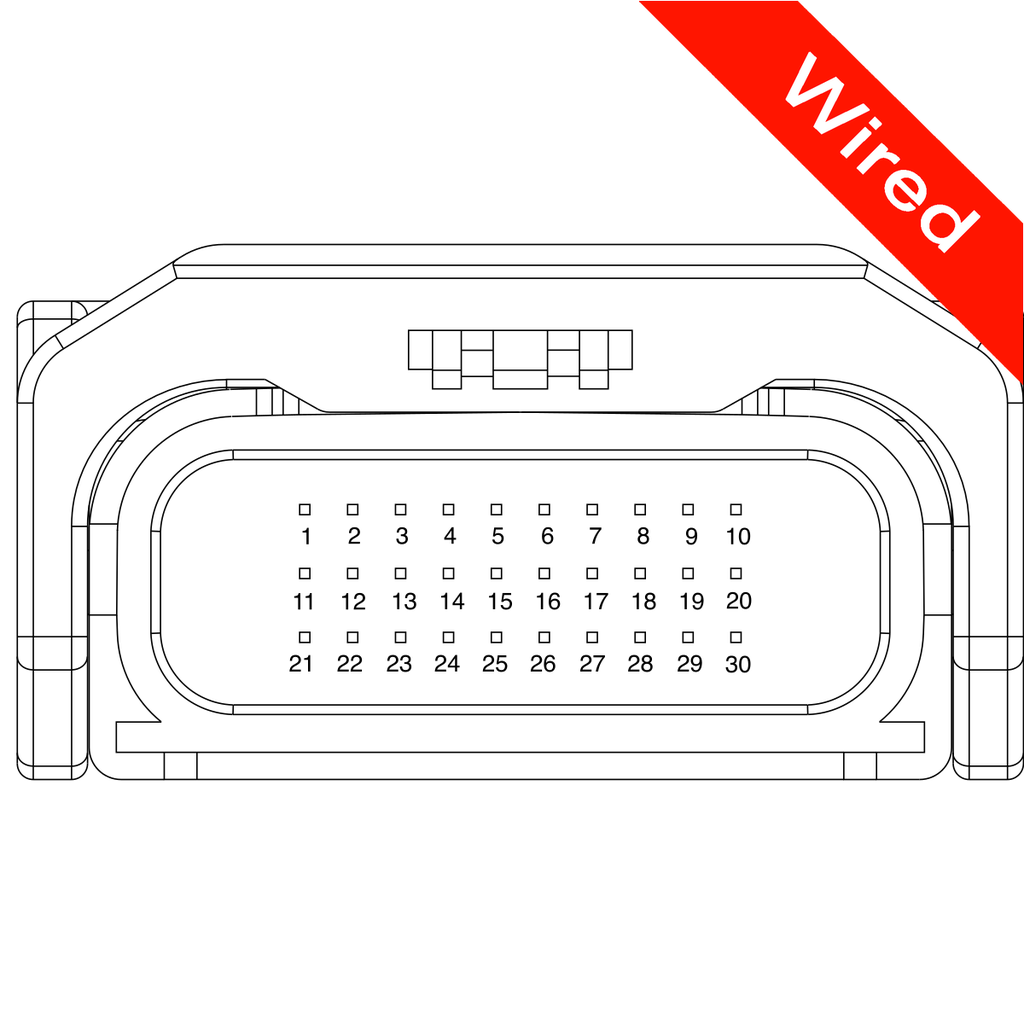 [PRCW30-0005-B] 30 Pins Female connector with 10 cm wires | PRCW30-0005-B