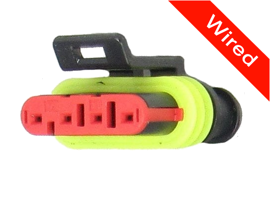 4 Pins Female connector with 10 cm wires | PRCW4-0034-B