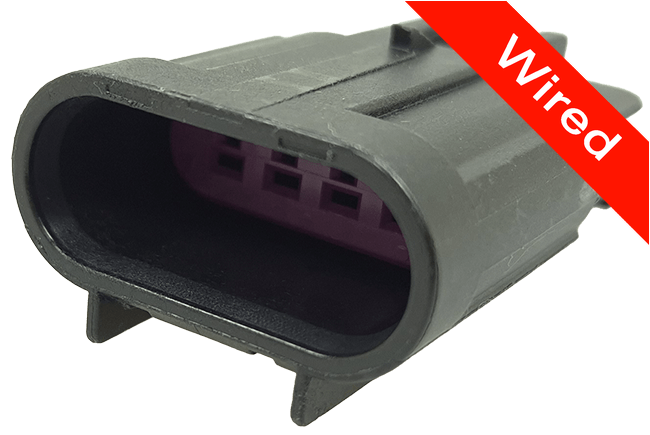 4 Pin Male connector with 10cm wires PRCW4-0103-A