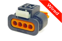 4 Pin Female connector with 10cm wires PRCW4-0110-B