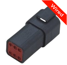 [PRCW6-0005-A] 6 Pin Male connector with 10cm wires PRCW6-0005-A