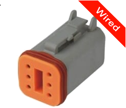 6 Pin Female connector with 10cm wires PRCW6-0005-B