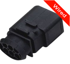 6 Pin Male connector with 10cm wires PRCW6-0010-A