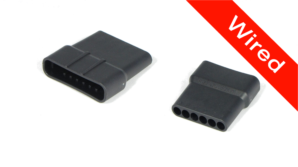 [PRCW6-0028-A] 6 Pin Male connector with 10cm wires PRCW6-0028-A