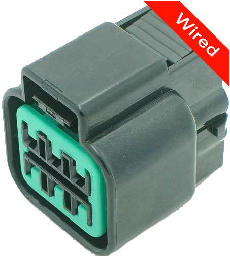 6 Pin Female connector with 10cm wires PRCW6-0032-B