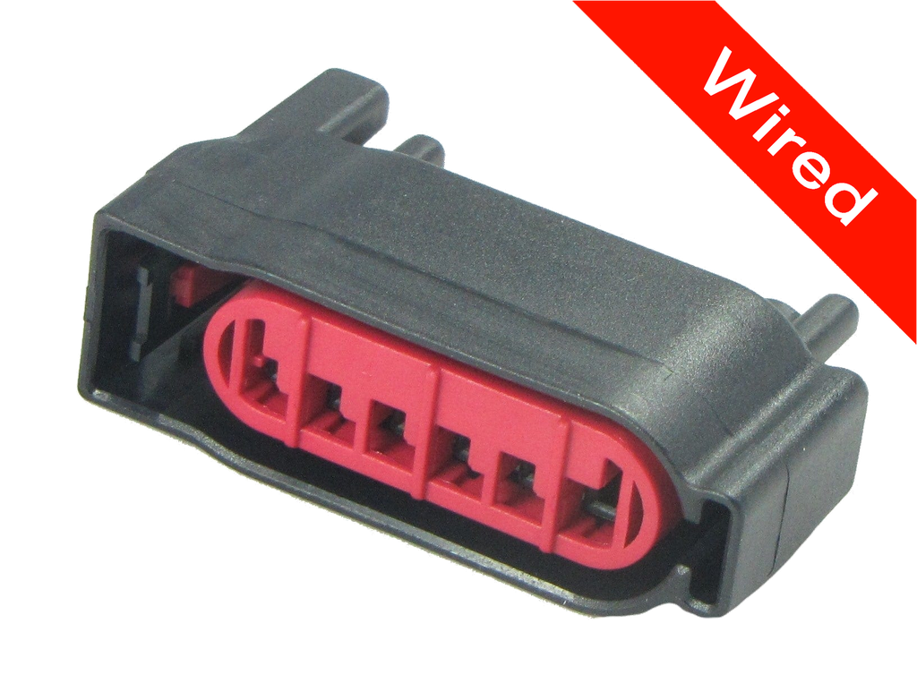 6 Pin Female connector with 10cm wires PRCW6-0040-B