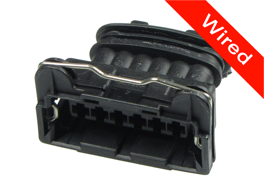 6 Pin Female connector with 10cm wires PRCW6-0043-B