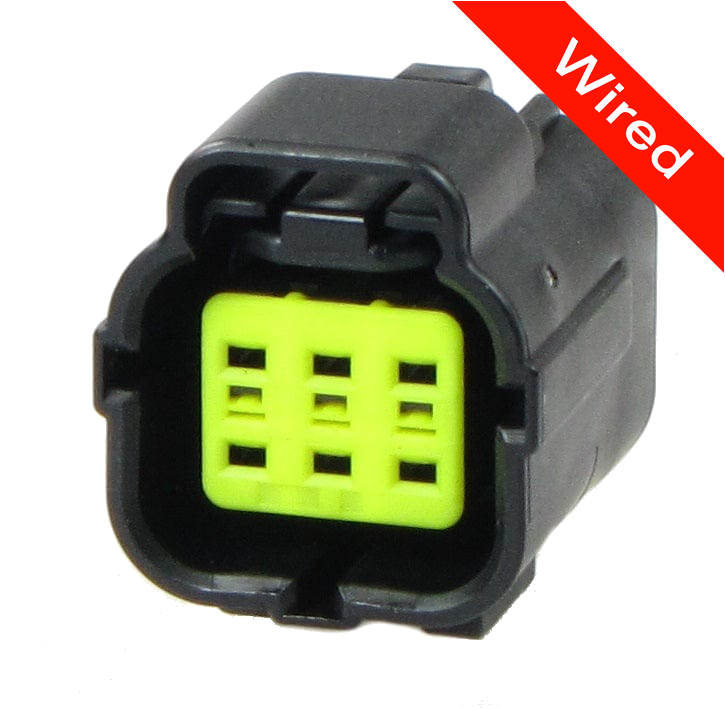 6 Pin Female connector with 10cm wires PRCW6-0045-B