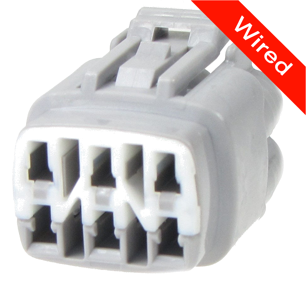 6 Pin Female connector with 10cm wires PRCW6-0056-B