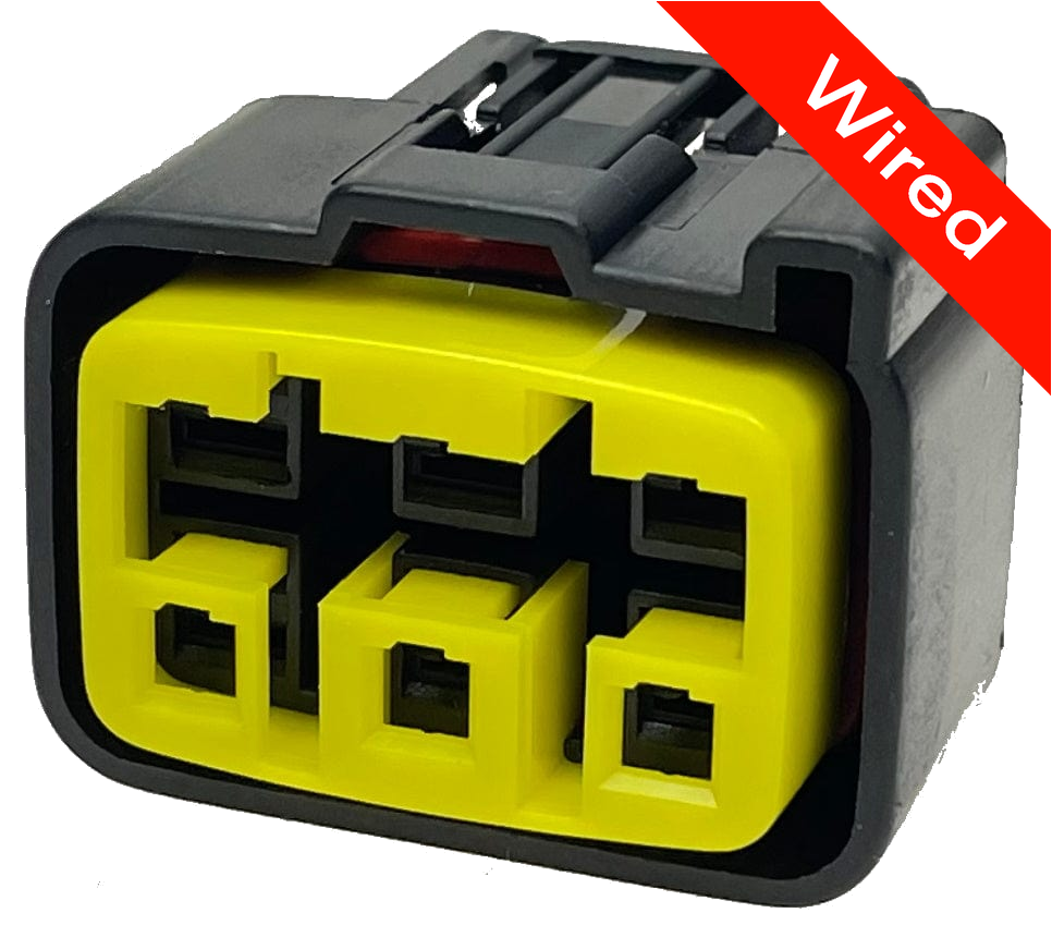 6 Pins Female connector with 10 cm wires | PRCW6-0070-B