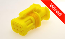 6 Pin Female connector with 10cm wires PRCW6-0083-B