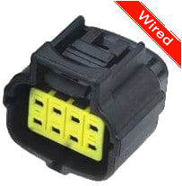 [PRCW8-0002-B] 8 Pin Female connector with 10cm wires | PRCW8-0002-B