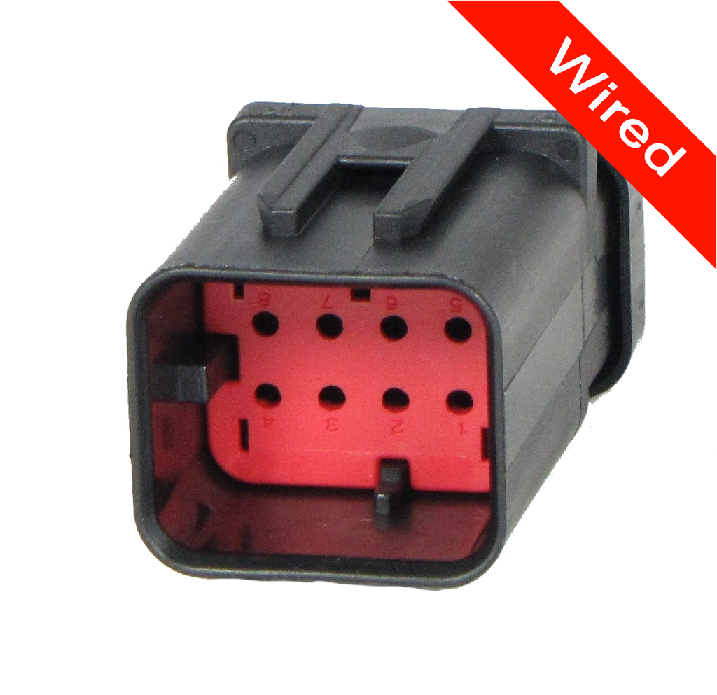 [PRCW8-0009-A] 8 Pin Male connector with 10cm wires | PRCW8-0009-A