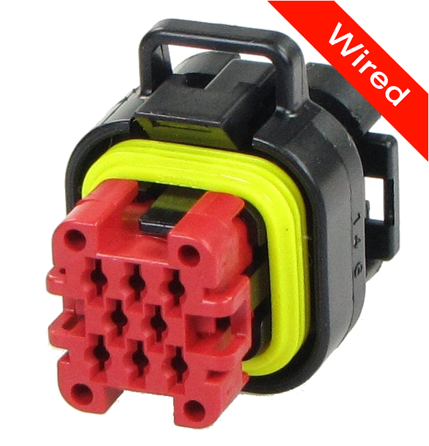 8 Pin Female connector with 10cm wires PRCW8-0015-B