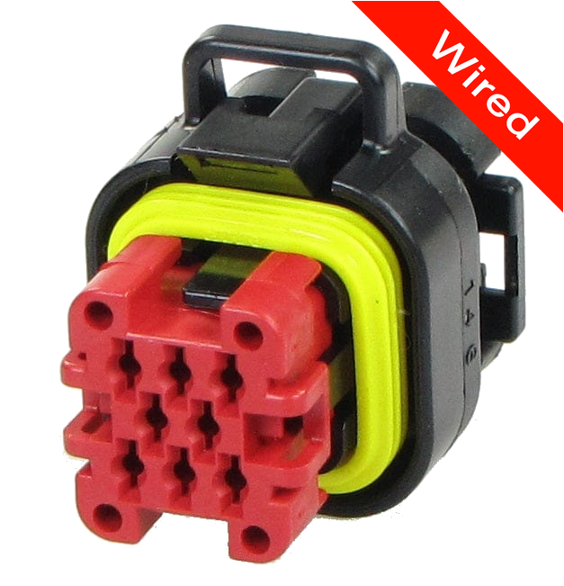 8 Pins Female connector with 10 cm wires | PRCW8-0015-B