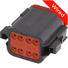 8 Pin Female connector with 10cm wires PRCW8-0029-B