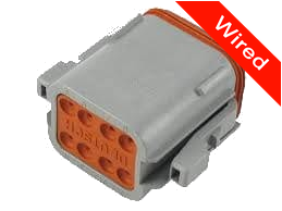 [PRCW8-0030-B] 8 Pin Female connector with 10cm wires | PRCW8-0030-B