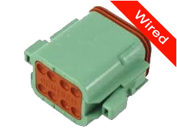 [PRCW8-0031-B] 8 Pin Female connector with 10cm wires | PRCW8-0031-B