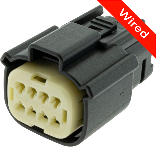 8 Pin Female connector with 10cm wires | PRCW8-0040-B