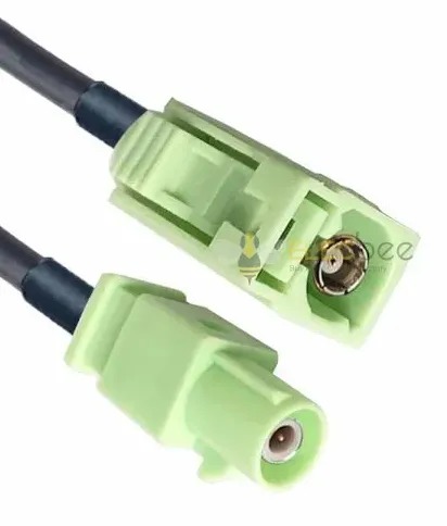 2-pole water blue FAKRA extension cable, for radar/camera application (coding N) 0.5m | PRC2-0125