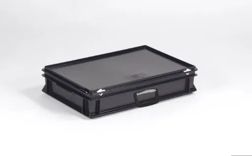 [PRT-CASE1-DIV] Stabelbar opbevaringskasse 60x40x12cm | PRT-CASE1 (Med inddelinger)