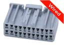 22 Pins Female connector with 10 cm wires | PRCW22-0007-B