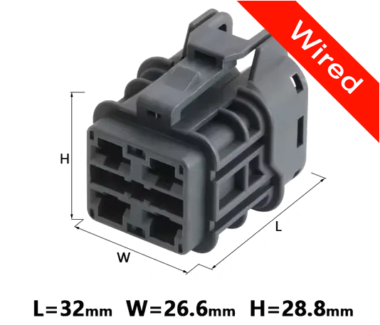 [PRCW4-0117-B] 4 Pins Female connector with 10 cm wires | PRCW4-0117-B