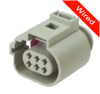 [PRCW6-0087-B] 6 Pins Female connector with 10 cm wires | PRCW6-0087-B