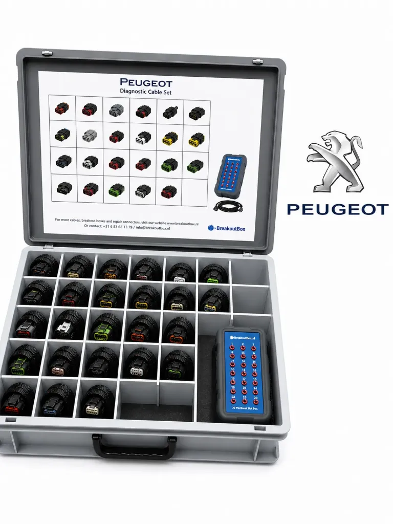 Peugeot diagnostische set | 29 Y-kabels | PRCS-PUG-01